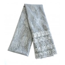 Grey Lace Hijab Scarf
